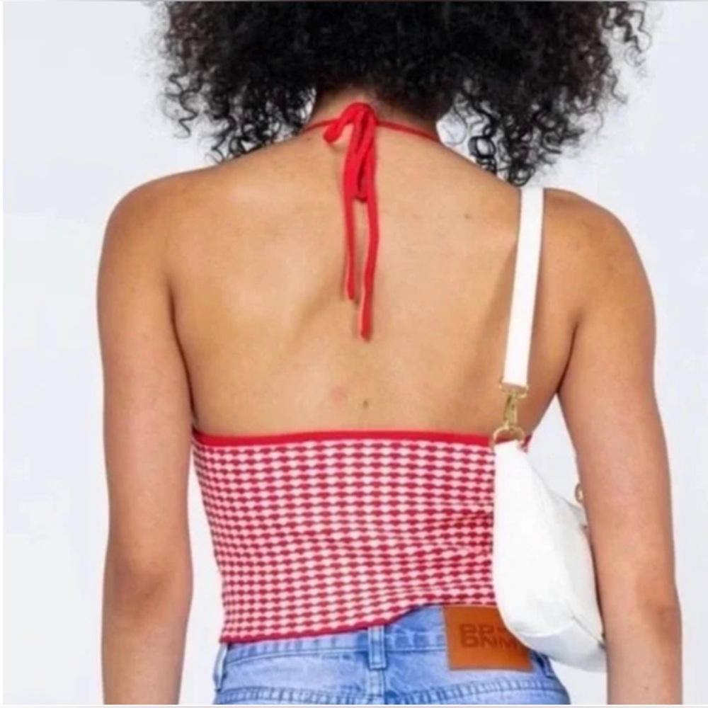 Red & White Crochet Knit Halter Top – Zara (NWT, Size Small) - Picture 3 of 12